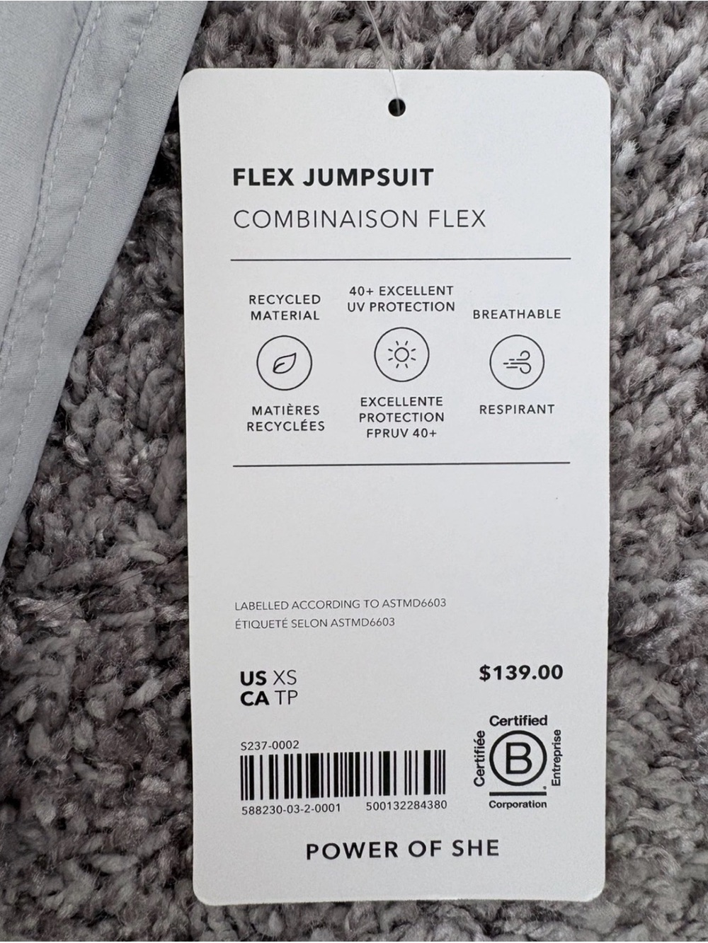 Athleta Light Gray Women’s Flex Jump suit. - Picture 13 of 16